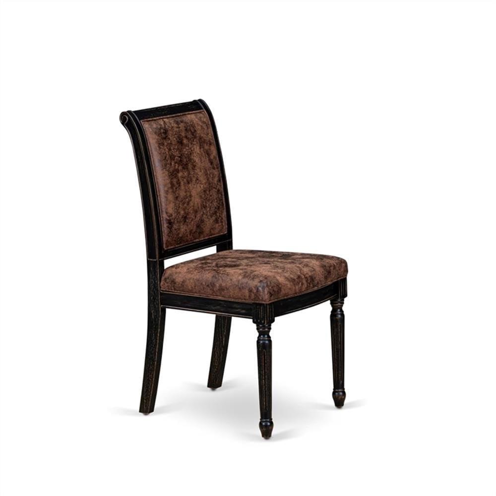 Black Acacia Wood Dining Chairs Set of 2 T288222