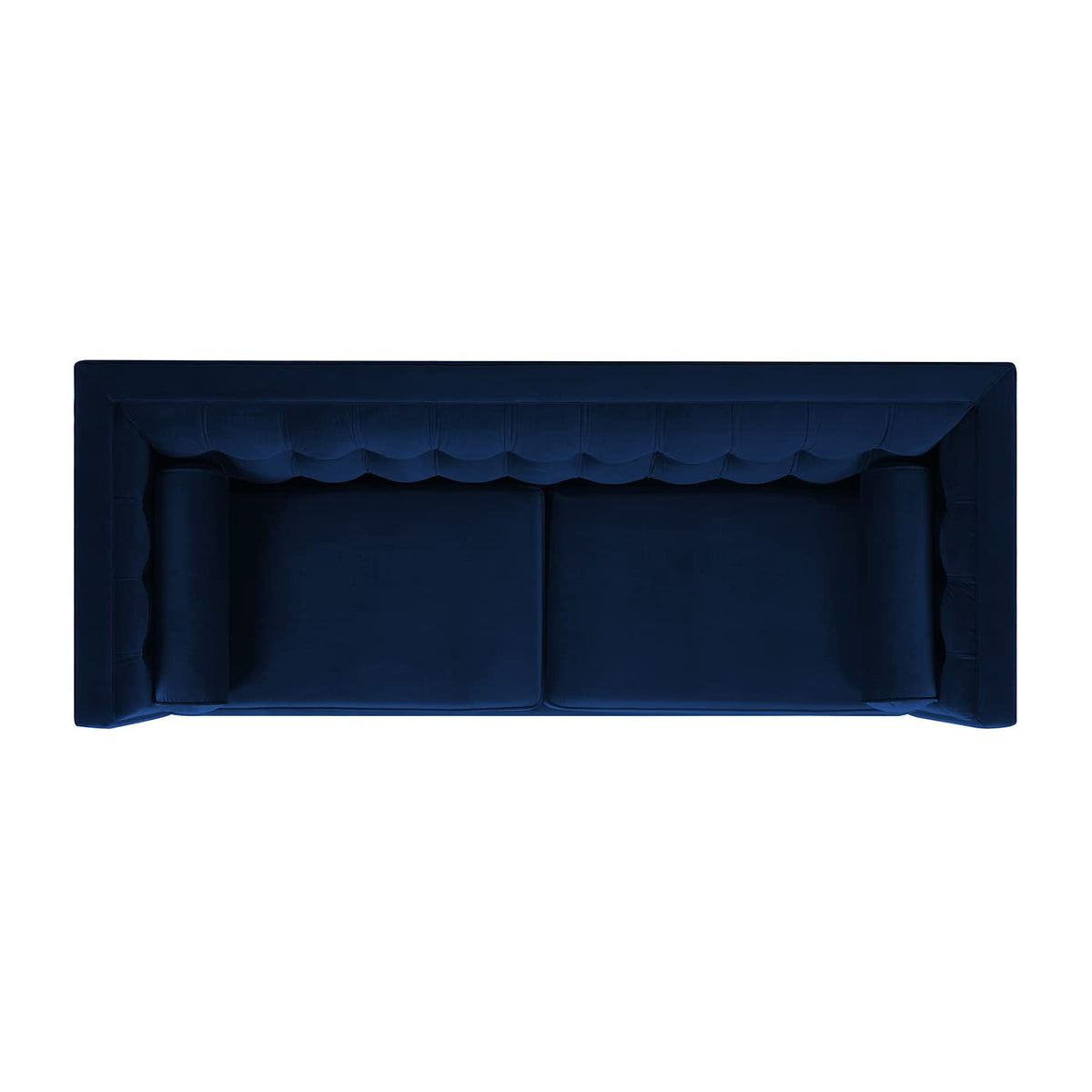 84" Navy Blue Velvet Tufted Sofa K720086