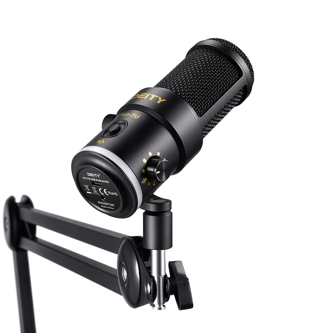 USB Dynamic Podcast Microphone with RGB Lights Boom Arm Kit O768