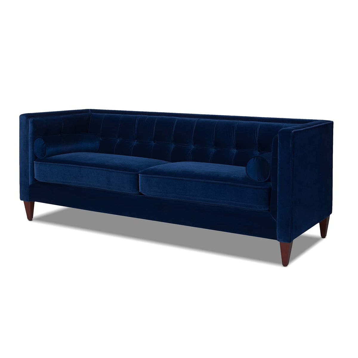 84" Navy Blue Velvet Tufted Sofa K720086