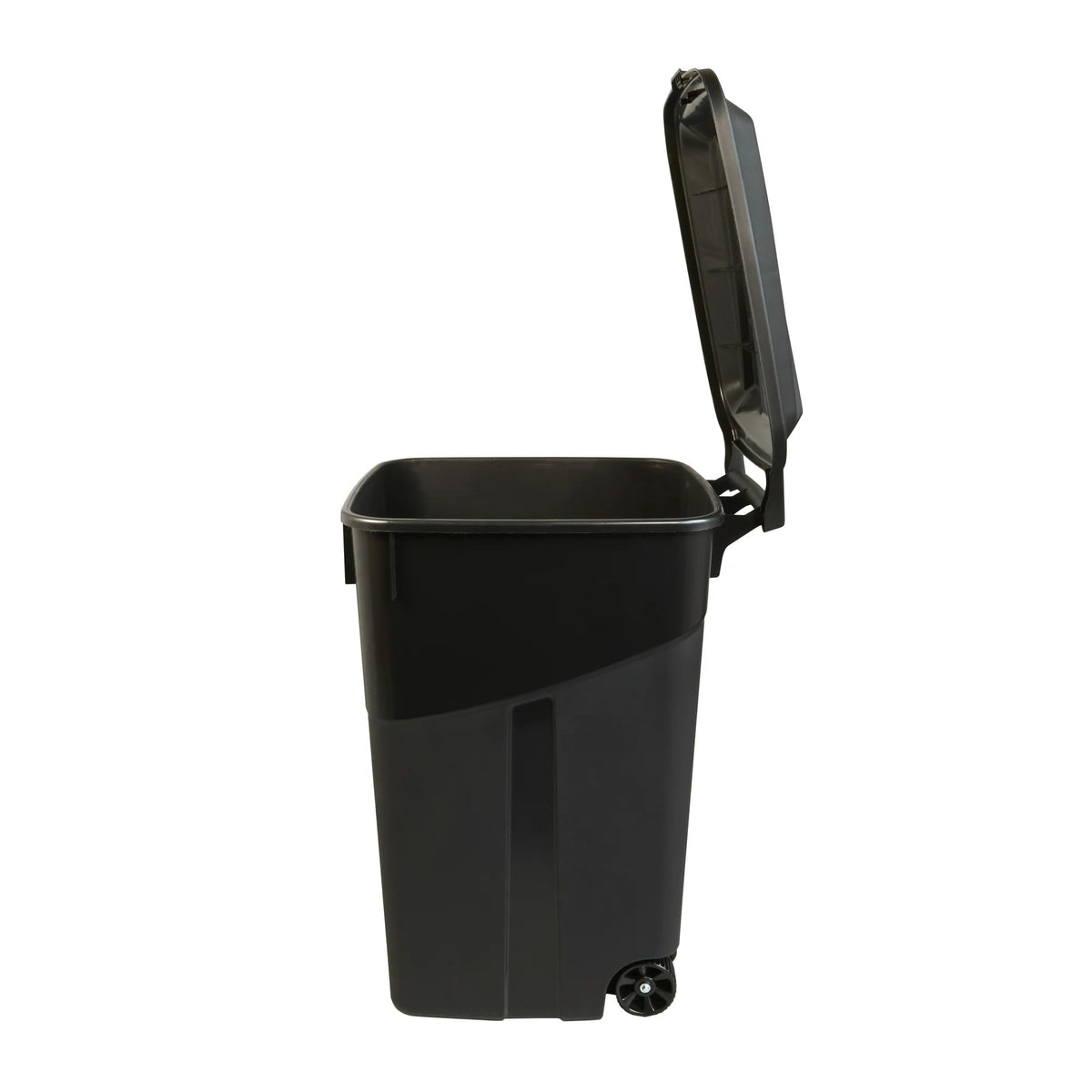 Black 45 Gallon Wheeled Plastic Garbage Can with Lid G94568