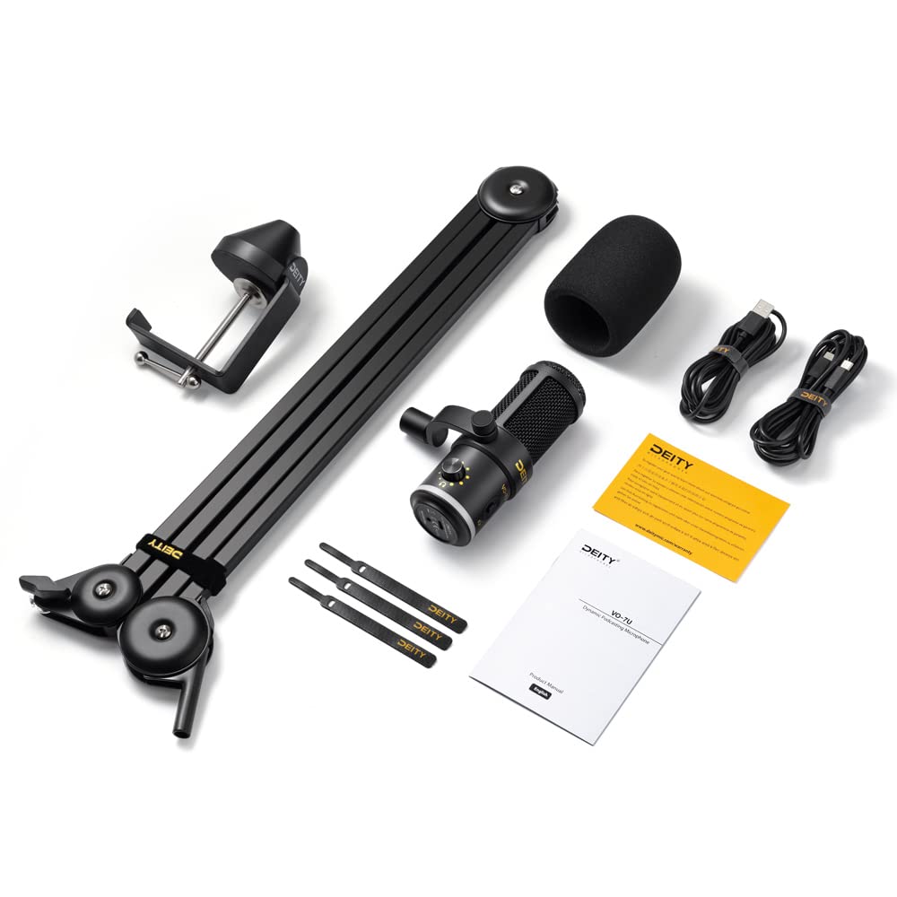 USB Dynamic Podcast Microphone with RGB Lights Boom Arm Kit O768
