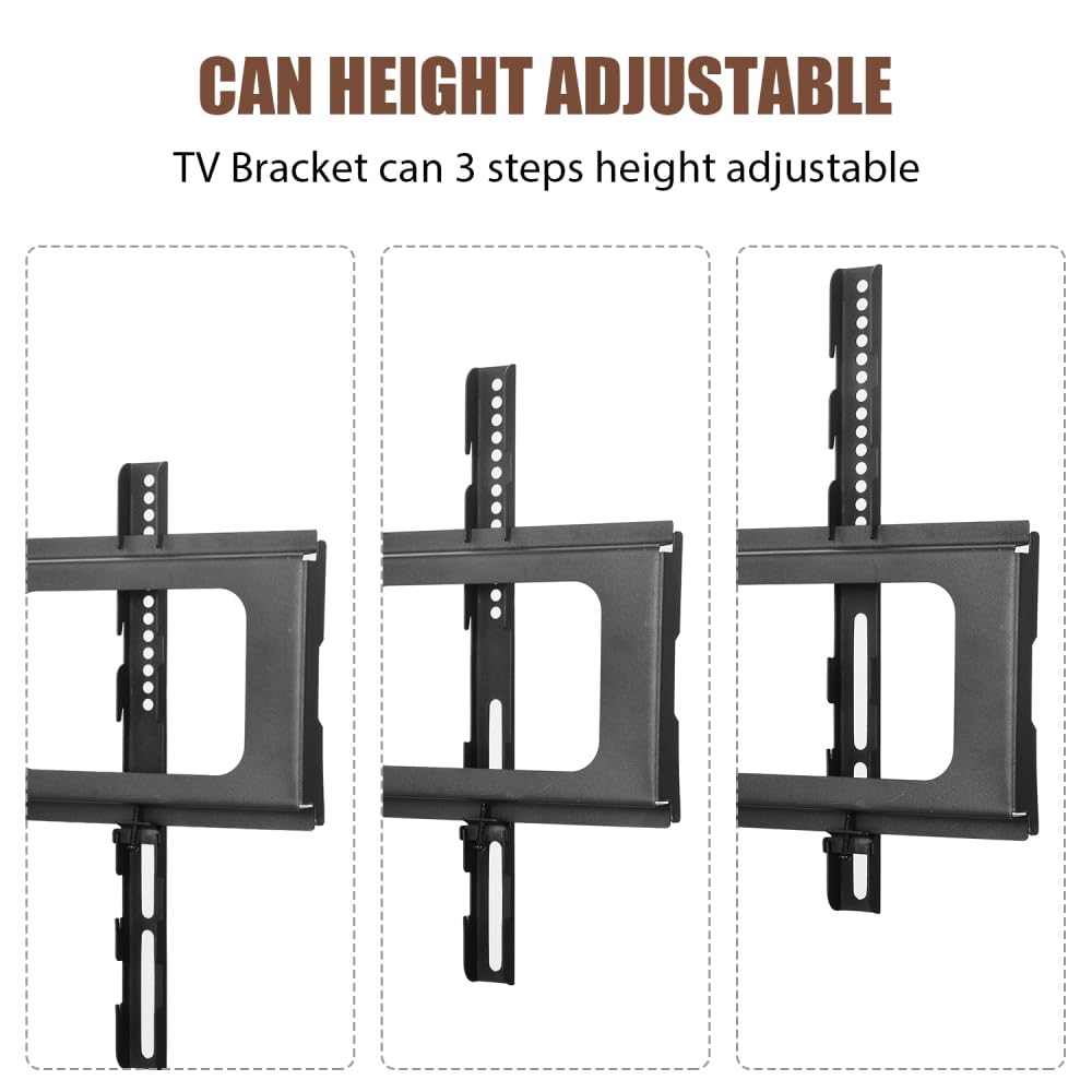 32-65" Swivel TV Stand with 3-Tier Storage and Height Adjustable E784528