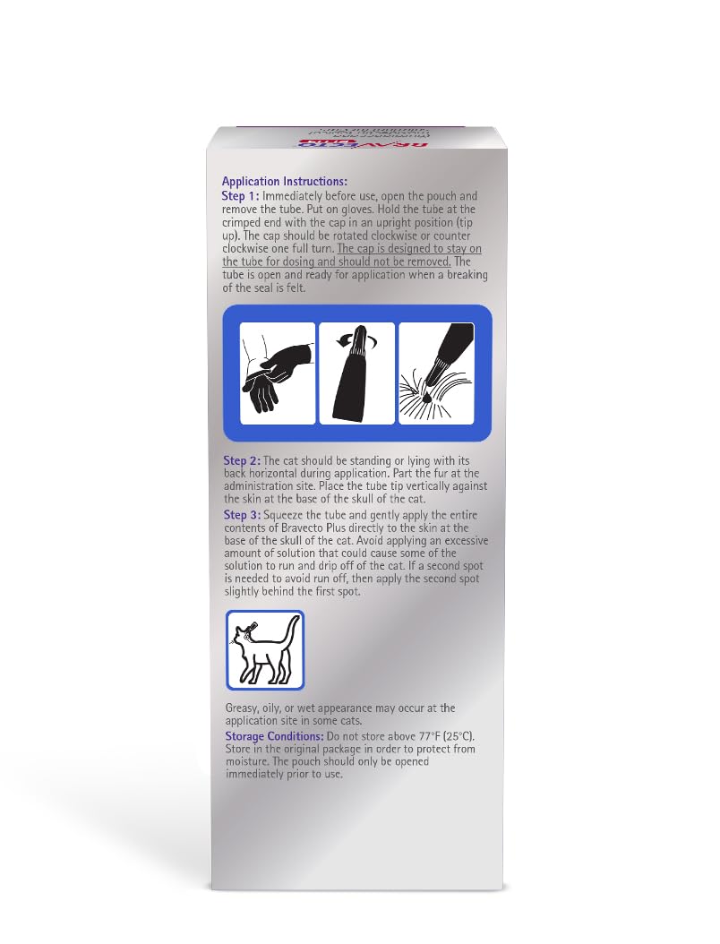 Flea Tick & Heartworm Topical Solution for Cats 2 Months Supply T94525