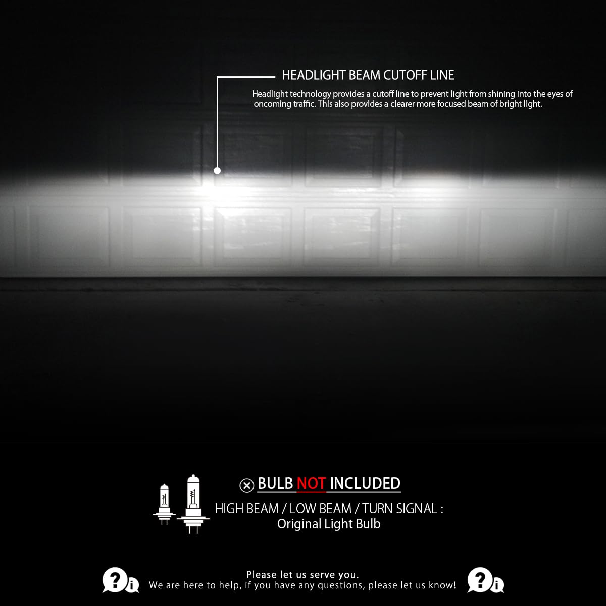 Chrome Left+Right Headlights D5861