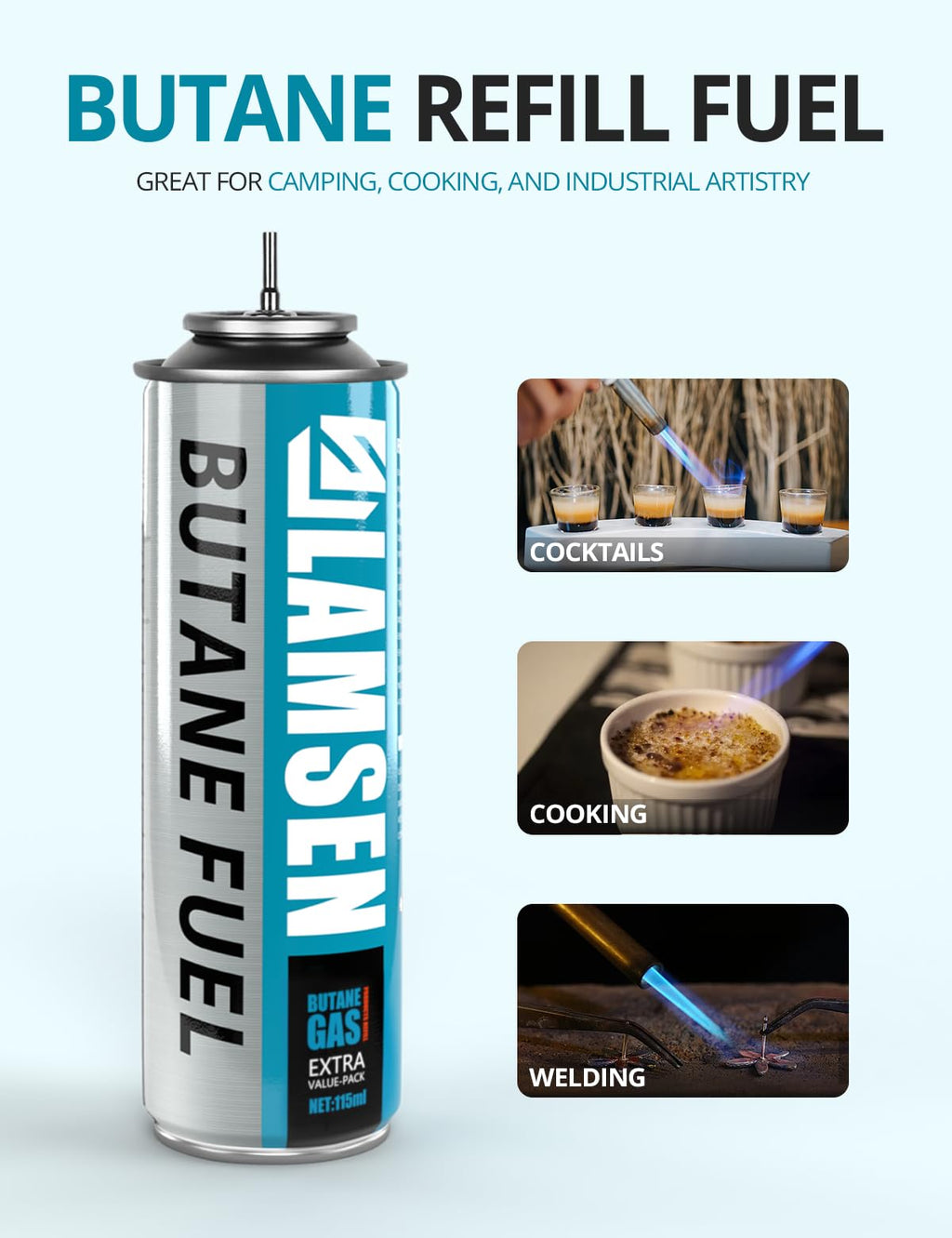 Butane Refill 115ml 3 Can X89080