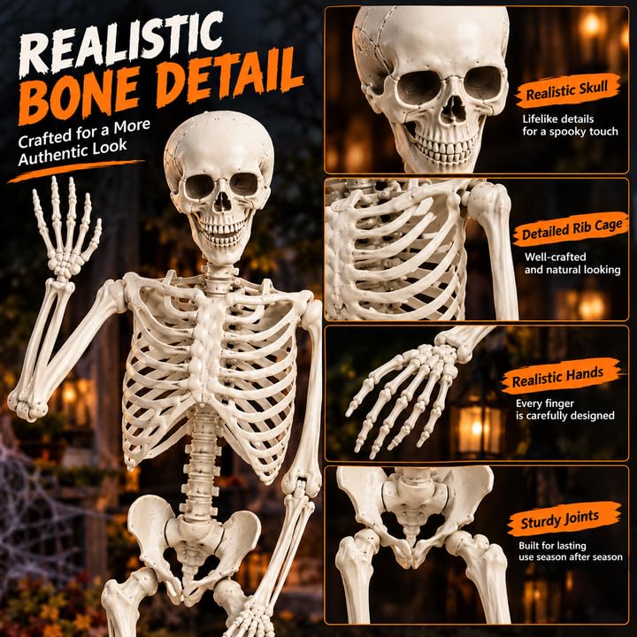 5.4FT Poseable Skeleton with Flexible Joints B8380