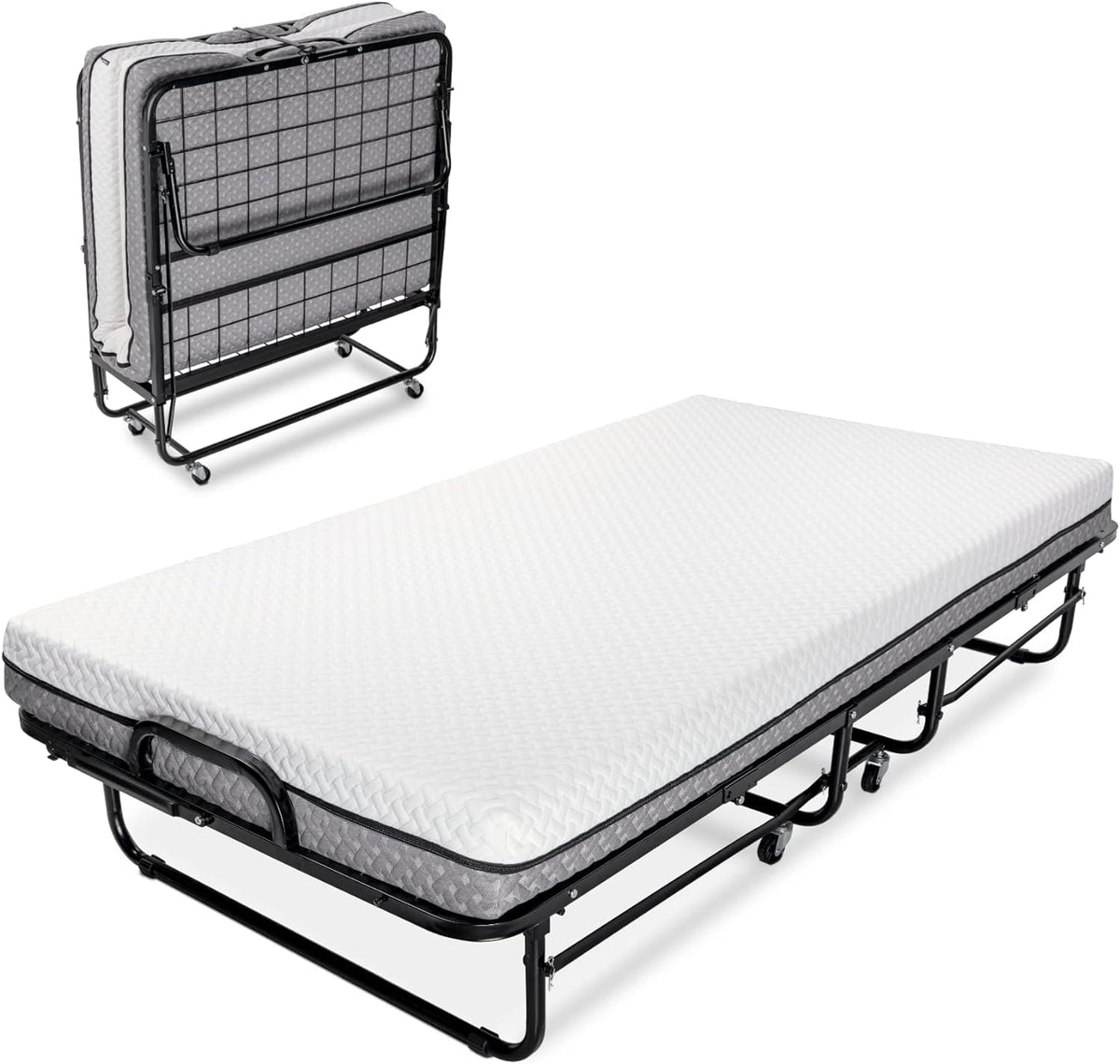 Twin Size Folding Bed with Memory Foam Mattress X913952