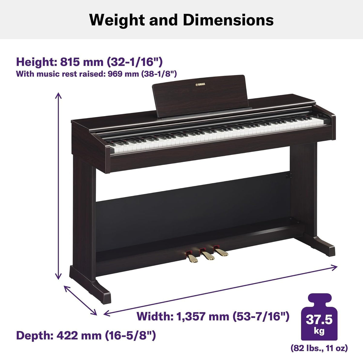 88-Key Weighted Action Upright Digital Piano with Bench M108