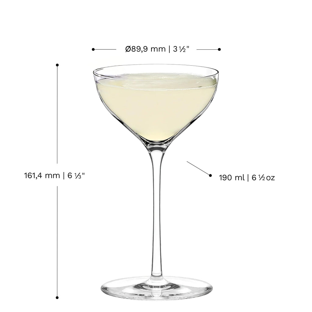 Glass Set of 6 190 ml Cocktail Bowls B463