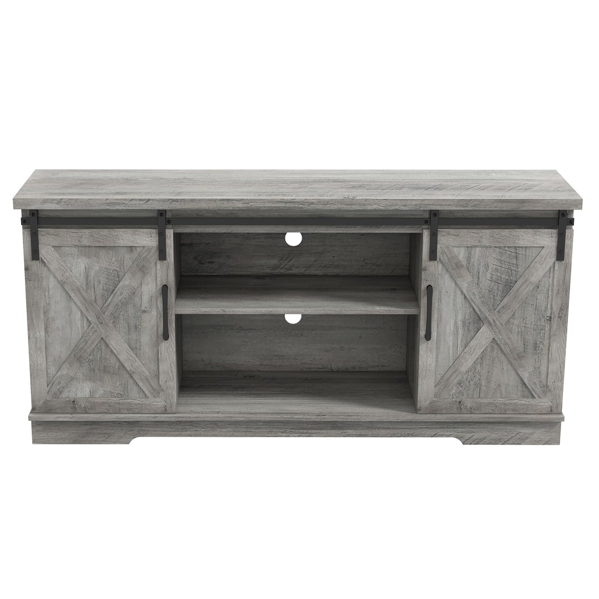 65 Inch TV Stand with Sliding Barn Doors C4624