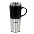 Stainless Steel Stoneware Travel Mug, 16 Oz, Black K38510