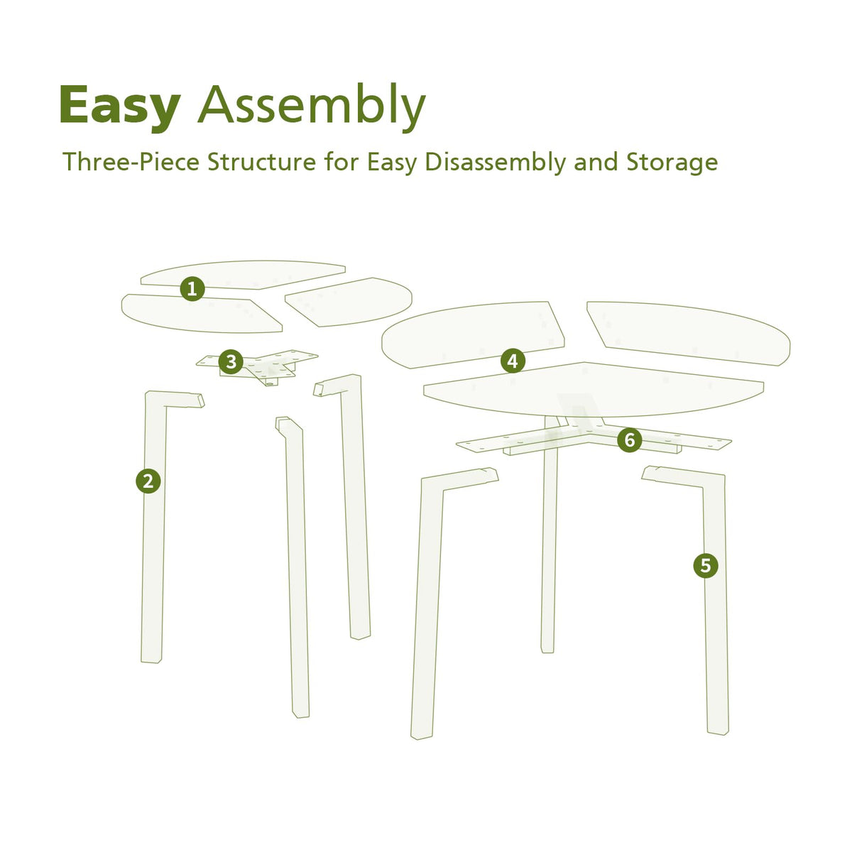 Small Round Nesting Coffee Table Set of 2 N1018