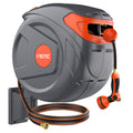Retractable Garden Hose Reel 100 ft 1/2 Inch with 3-Layer PVC Hose T431