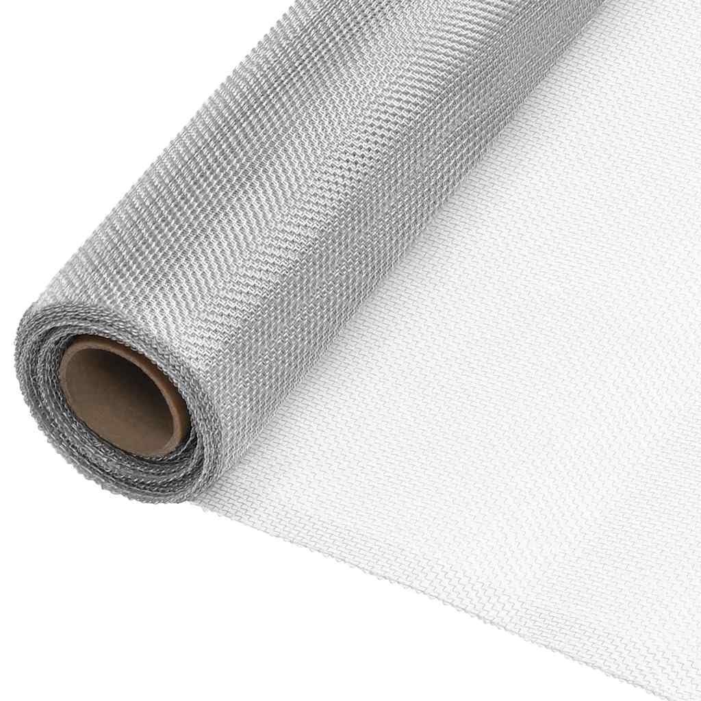 Aluminium Mesh Screen Roll 44.1x196.9 Inch Silver V37871