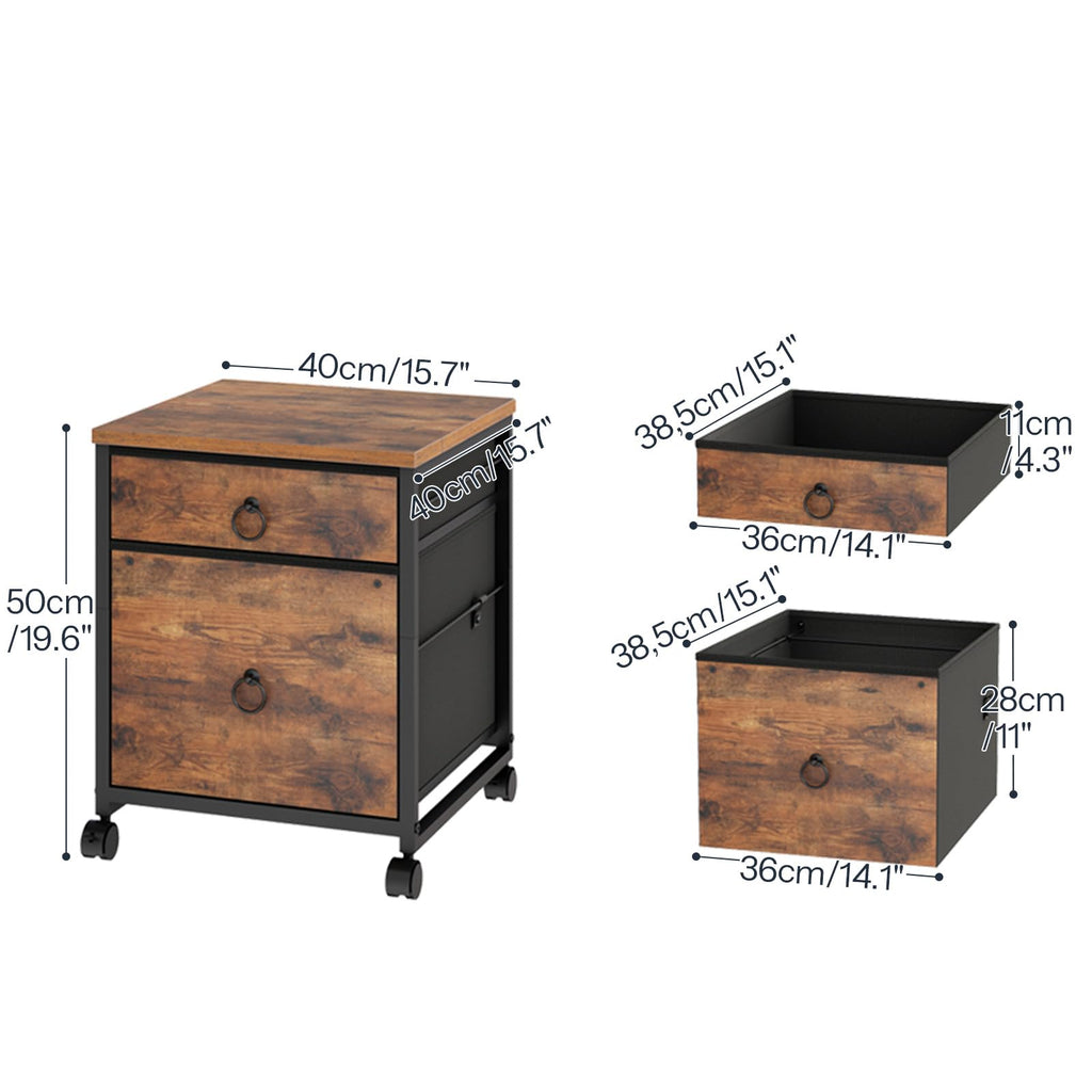 2 Drawer Mobile File Cabinet S998546