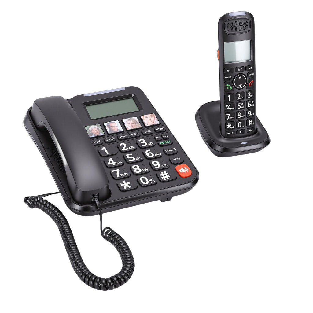 Expandable Corded/Cordless Phone System with Big Buttons T82904
