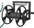 Wall Mounted Hose Reel, Holds 125 Feet of 5/8-Inch Hose, Black E626