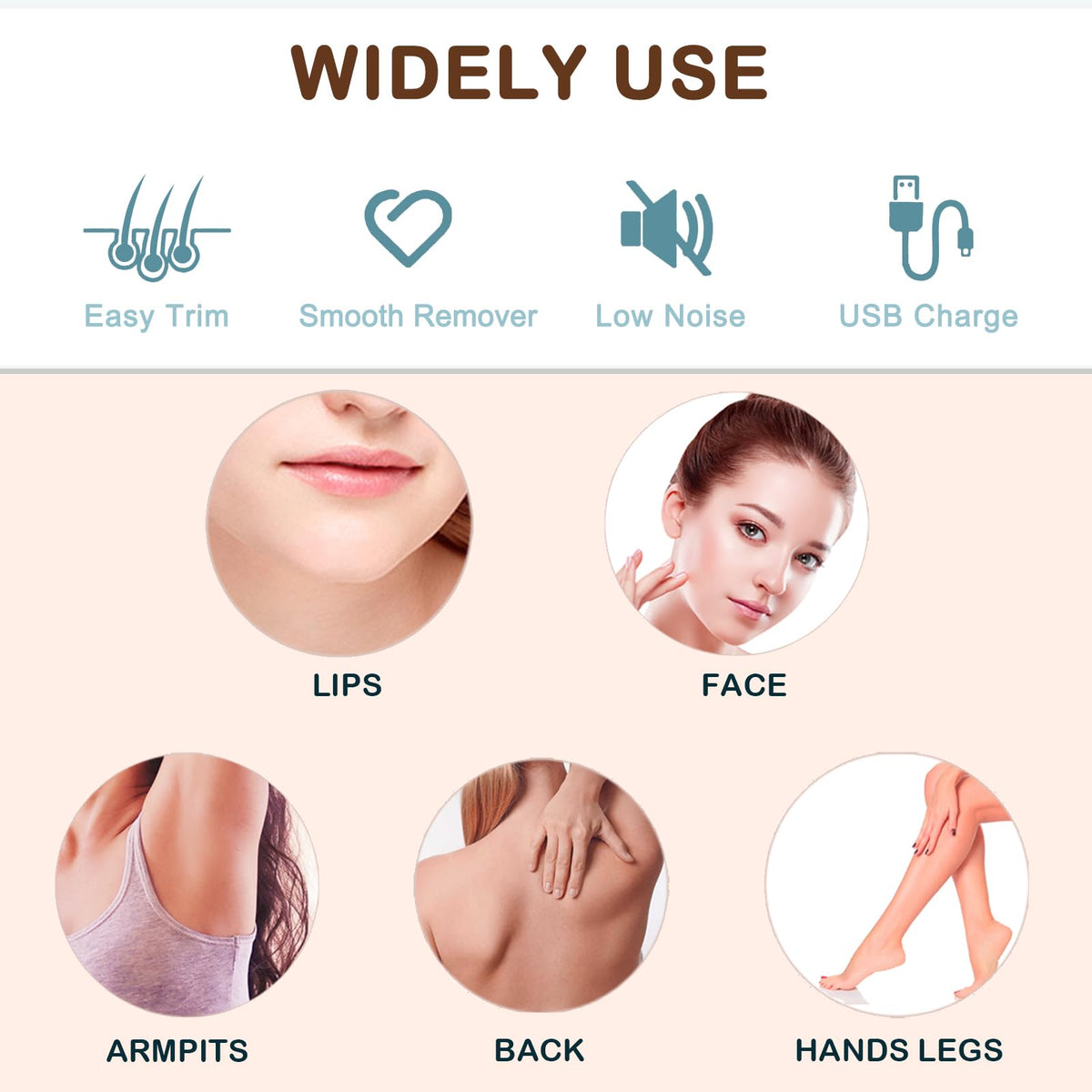 Electric Facial Trimmer with LED Light G9351