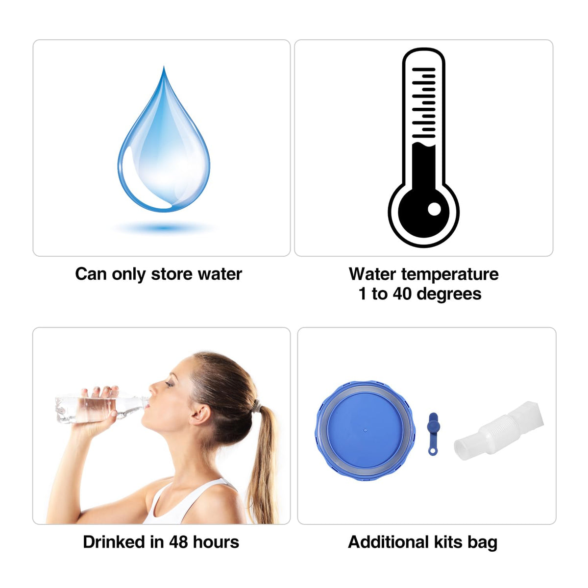 4 Gallon Portable Water Container with Spigot H8371