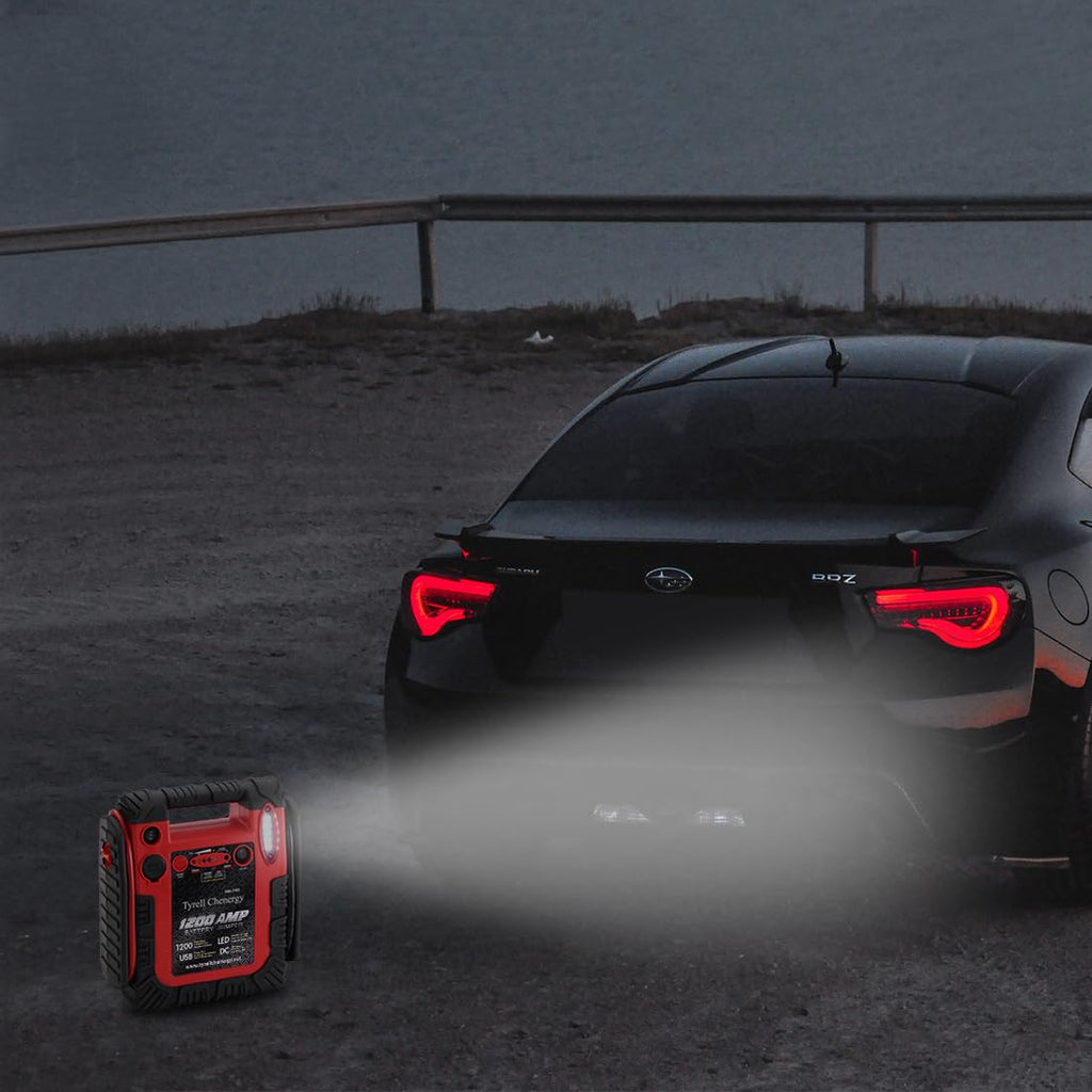 1800A Peak Car Jump Starter, 20000mAh Battery Booster, 12V Portable Power Bank with LED Light F31660