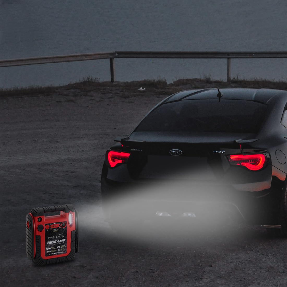 1800A Peak Car Jump Starter, 20000mAh Battery Booster, 12V Portable Power Bank with LED Light F31660