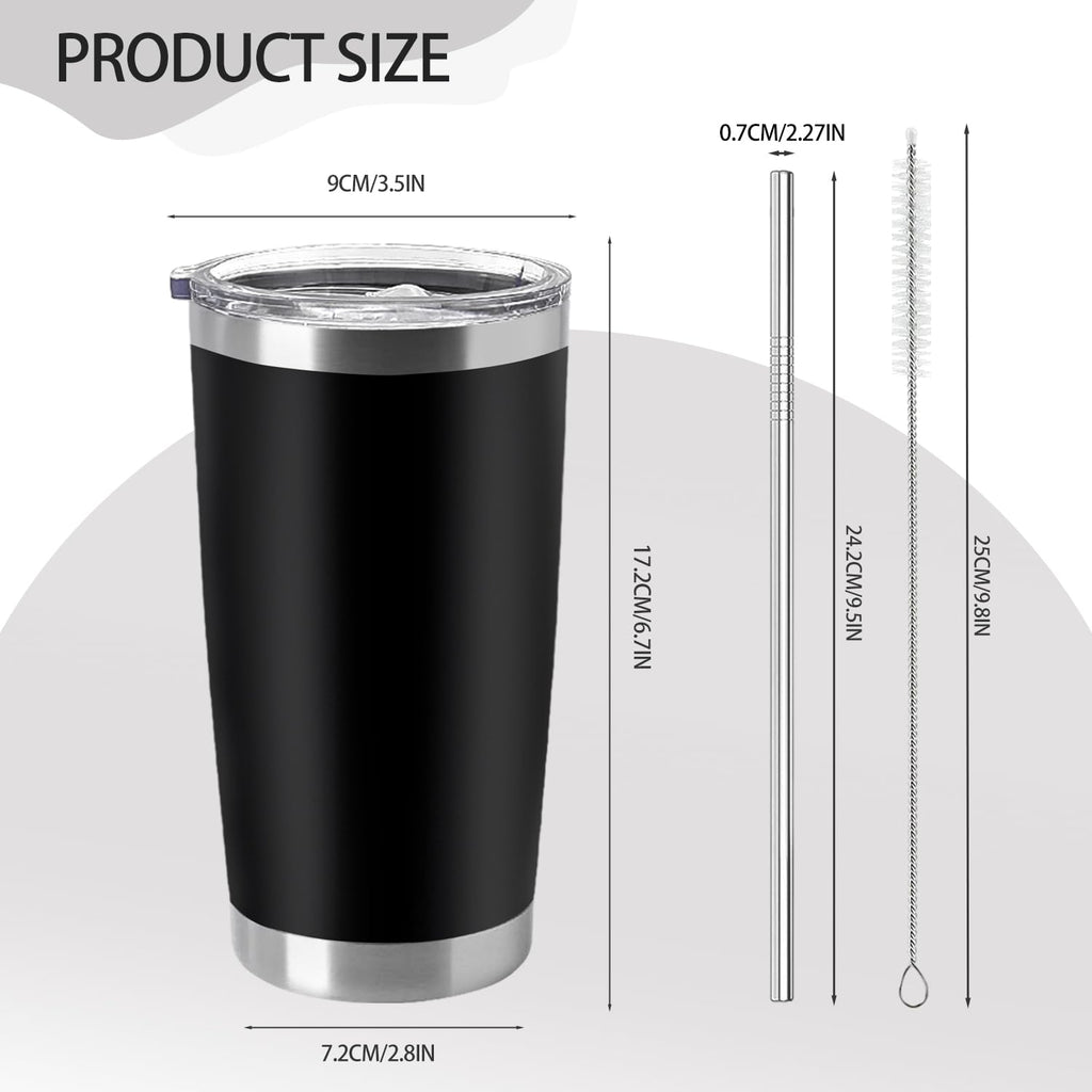 12 Pieces Insulated Stainless Steel Tumbler with Lid and Straw A636