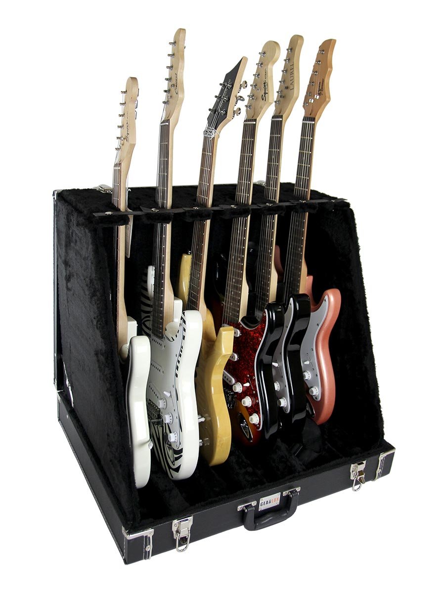 6 Guitar Stand Case Hardwood Plush L172721