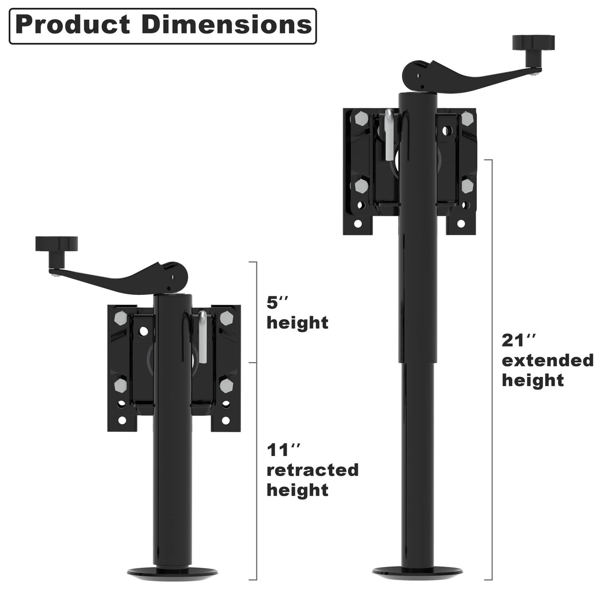 Swivel Bolt-on Trailer Jack, 10" Vertical Movement, 1000 lbs S759515