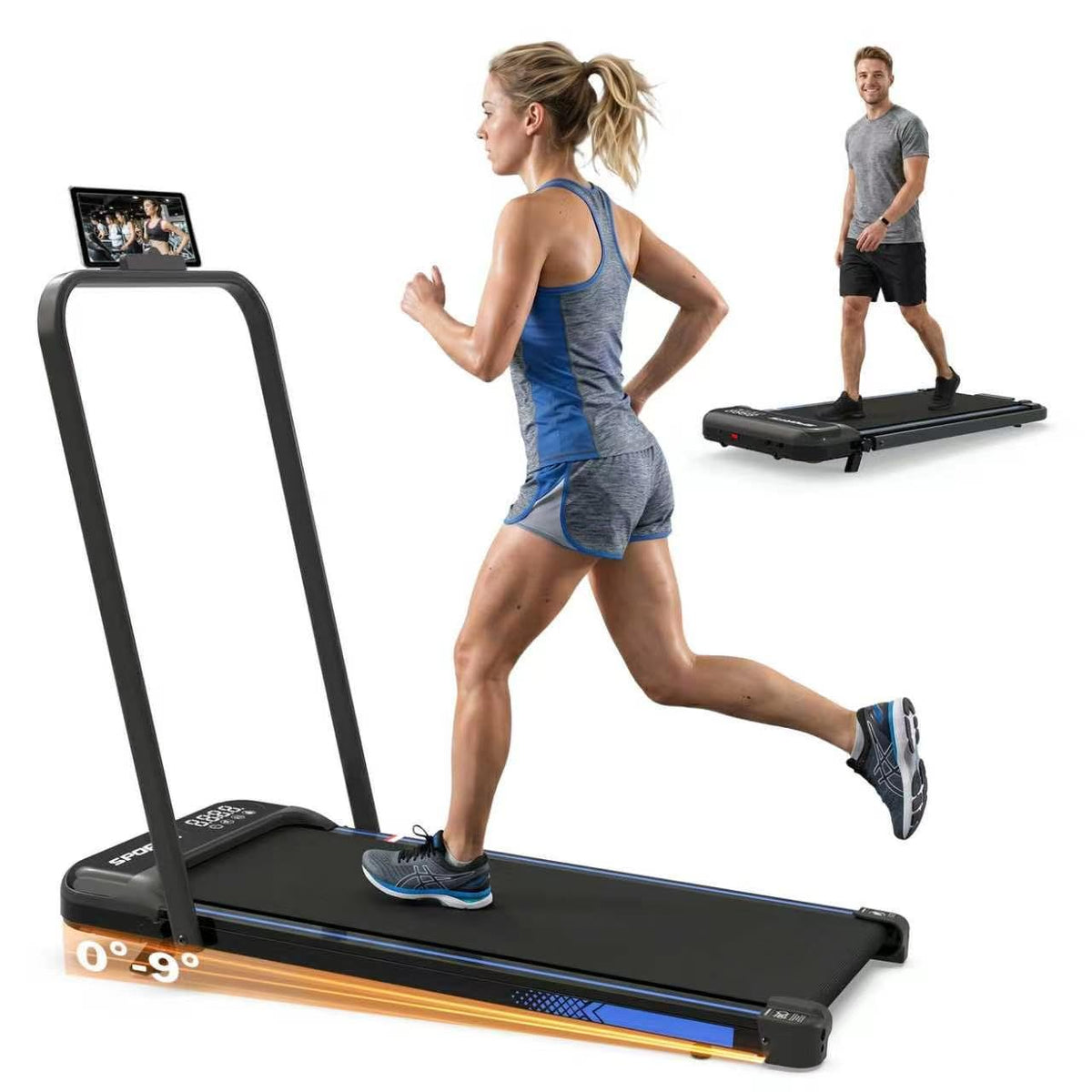 3 in 1 Foldable Under Desk Treadmill with Incline J3352