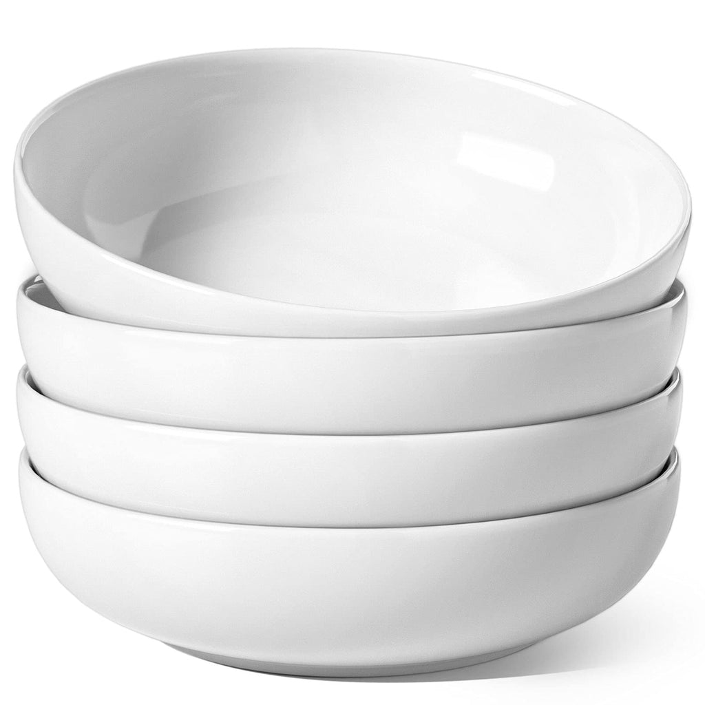 45 oz White Pasta Bowls Set of 4 V194