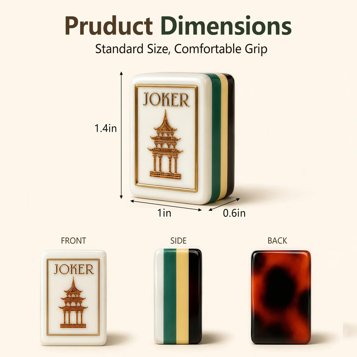 4 Layer Acrylic Mahjong Tile Set I3916