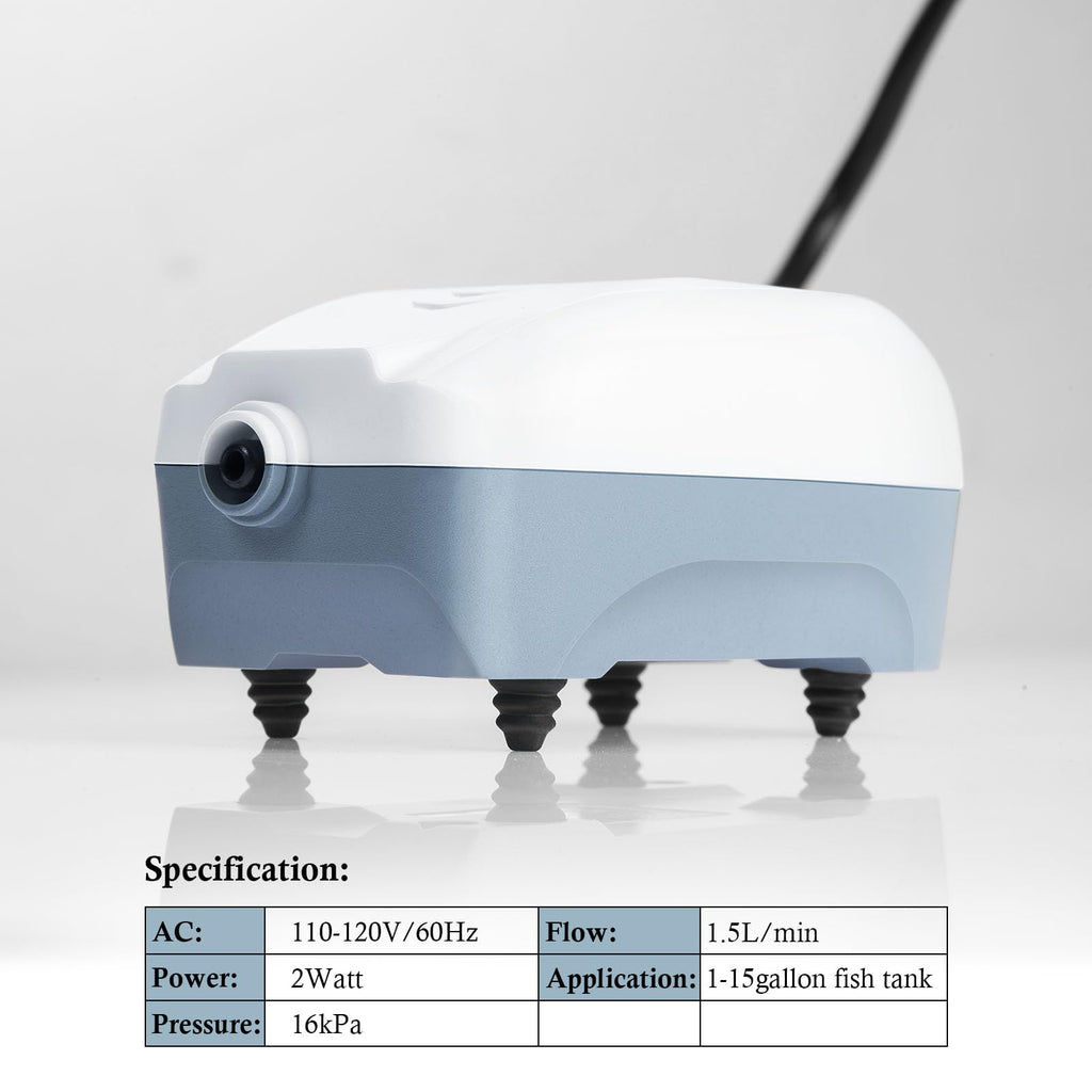 2W Single Outlet Aquarium Air Pump 25GPH H580728