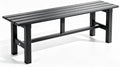 59 Inches Black 2-Person Aluminum Outdoor Bench W445677