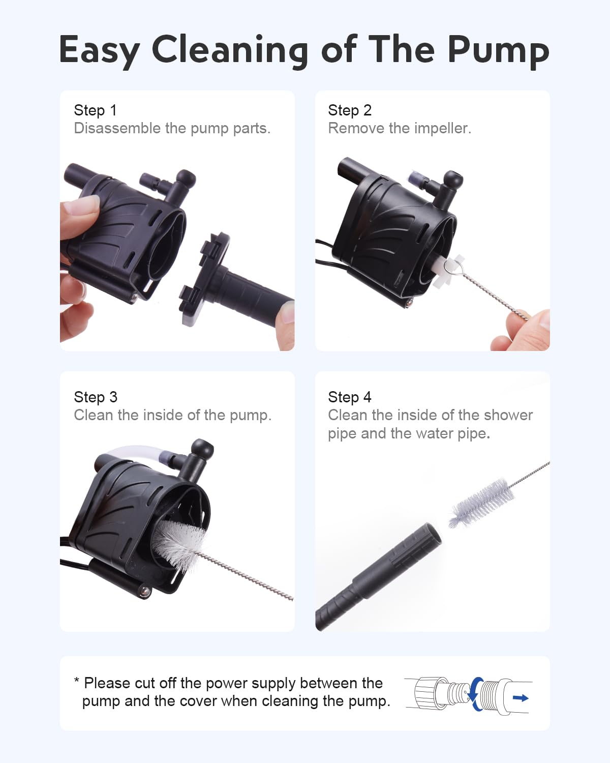 7-in-1 Fish Tank Cleaning Kit with Algae Scraper & Aquarium Brushes S70637