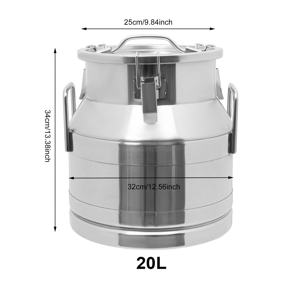20L Stainless Steel Milk Bucket with Spigot D150207