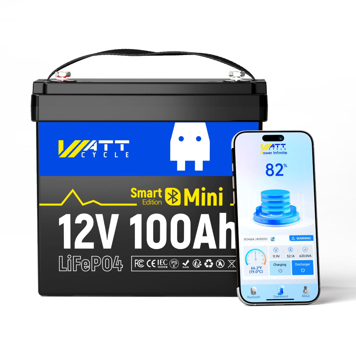 12V 100Ah Mini LiFePO4 Battery with Bluetooth L950