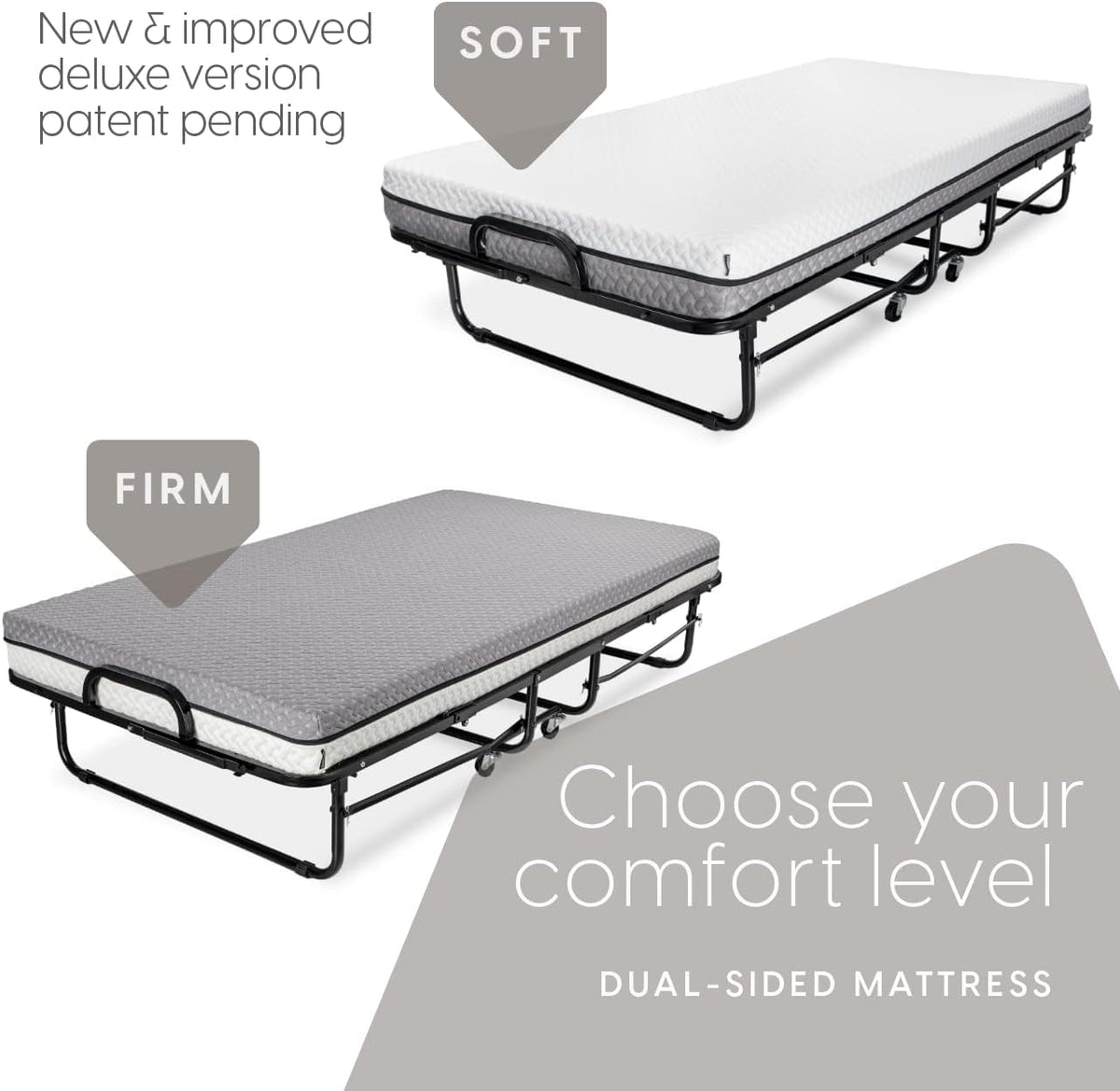 Twin Size Folding Bed with Memory Foam Mattress X913952