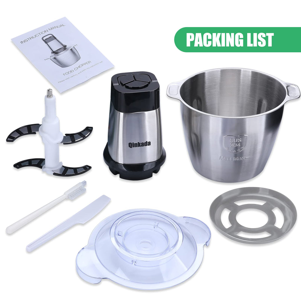 Food Processor 500W Meat Grinder 14Cup Stainless Steel Bowl A835619