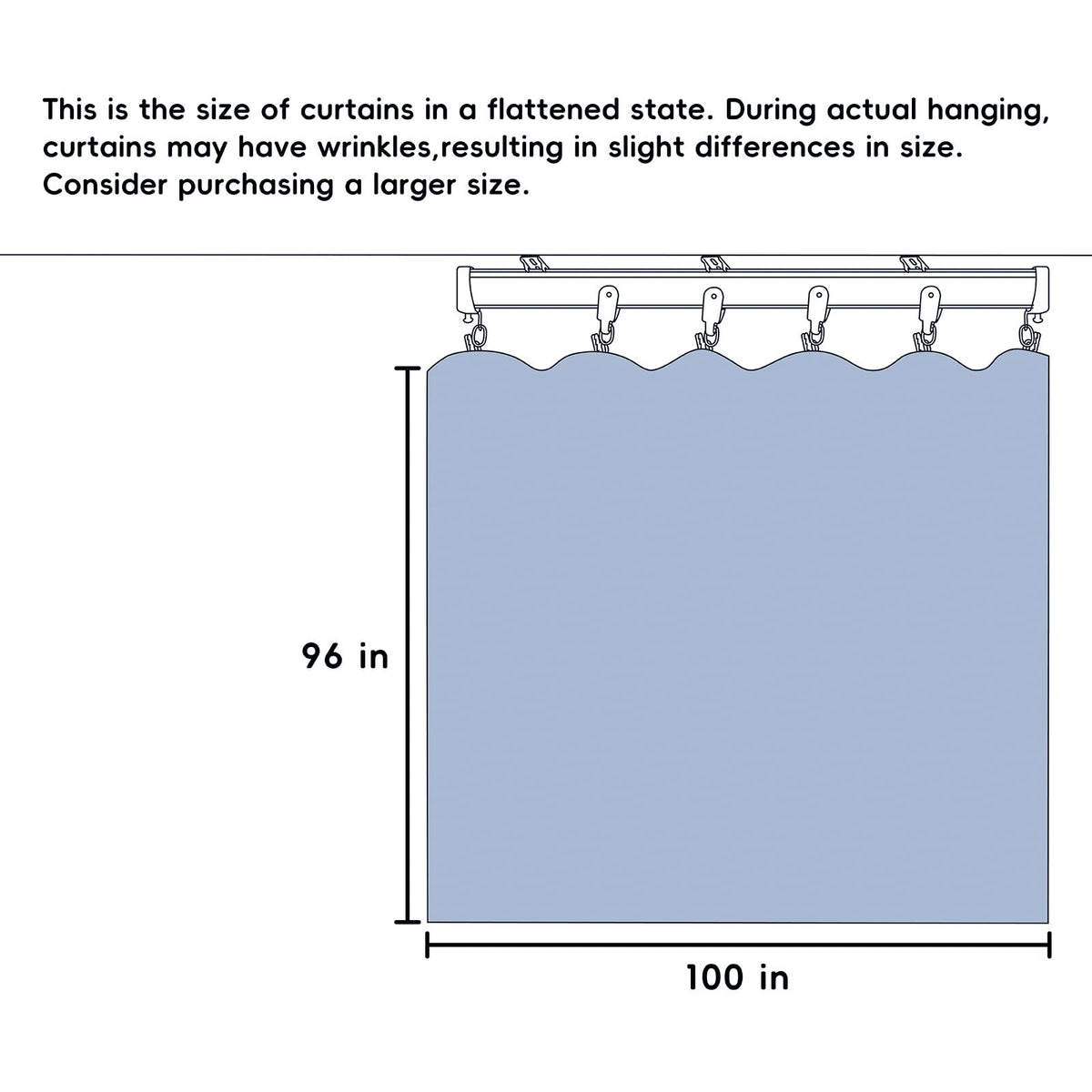 Blackout Room Divider Curtains with Ceiling Tracks Set D56396