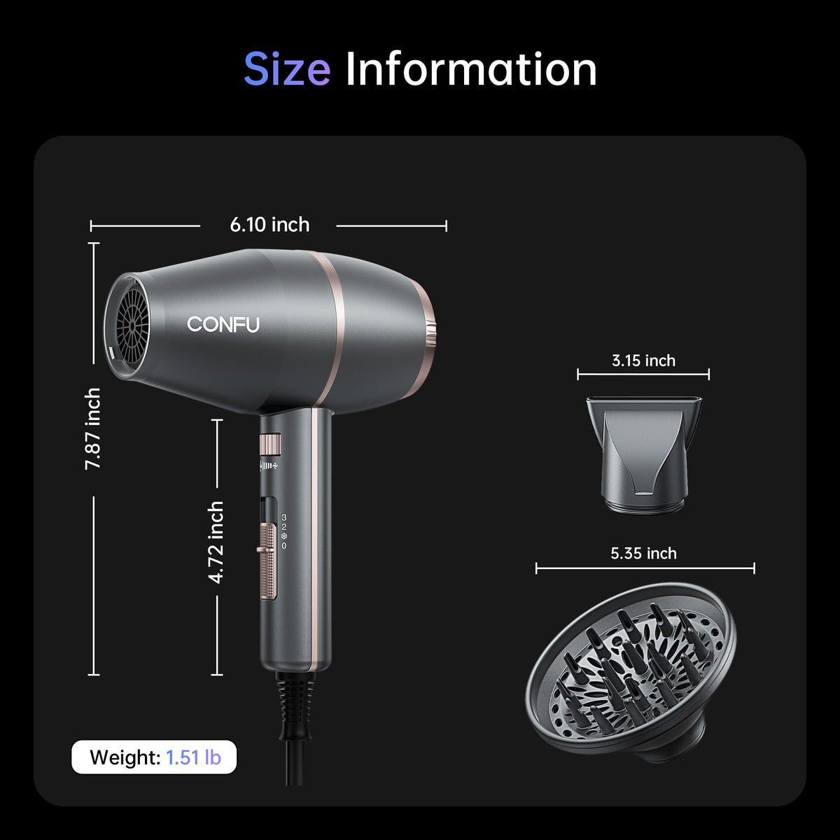 Ionic Hair Dryer with Diffuser 1875 Watt X65931