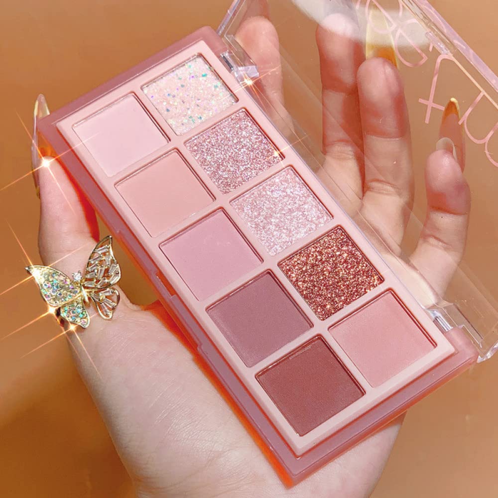 10 Colors Matte Glitter Shimmer Eyeshadow Palette W912795