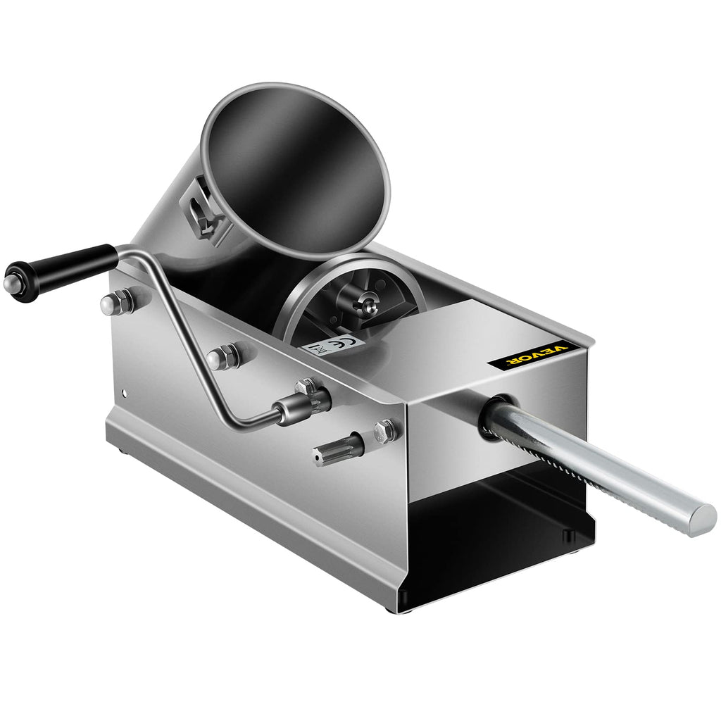3L Manual Stainless Steel Sausage Stuffer with 5 Filling Nozzles B3295