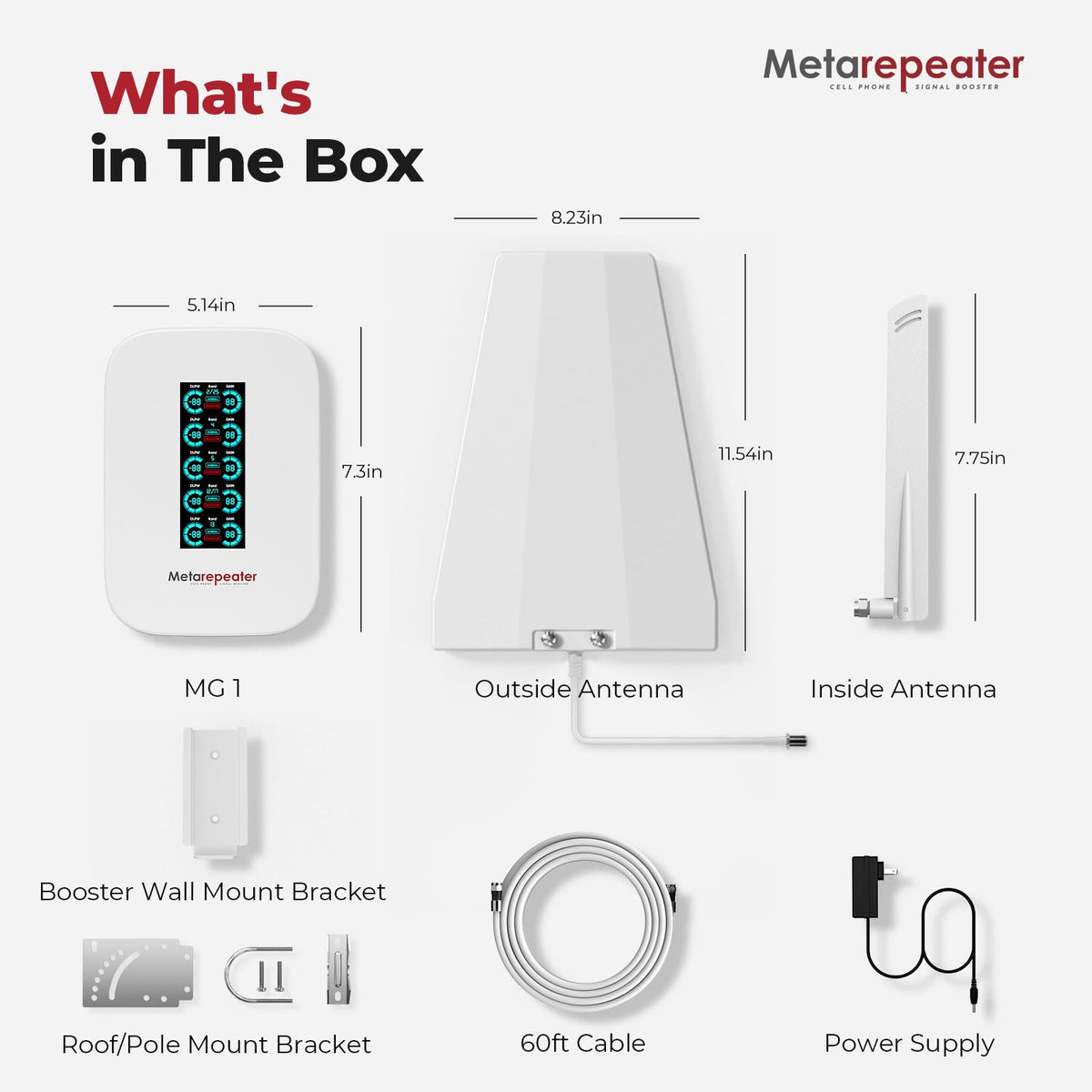 Cell Phone Signal Booster with LCD Display M9803