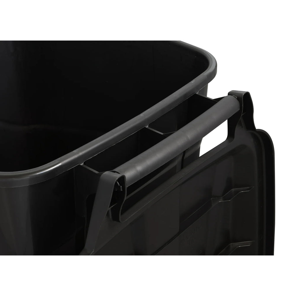 Black 45 Gallon Wheeled Plastic Garbage Can with Lid G94568