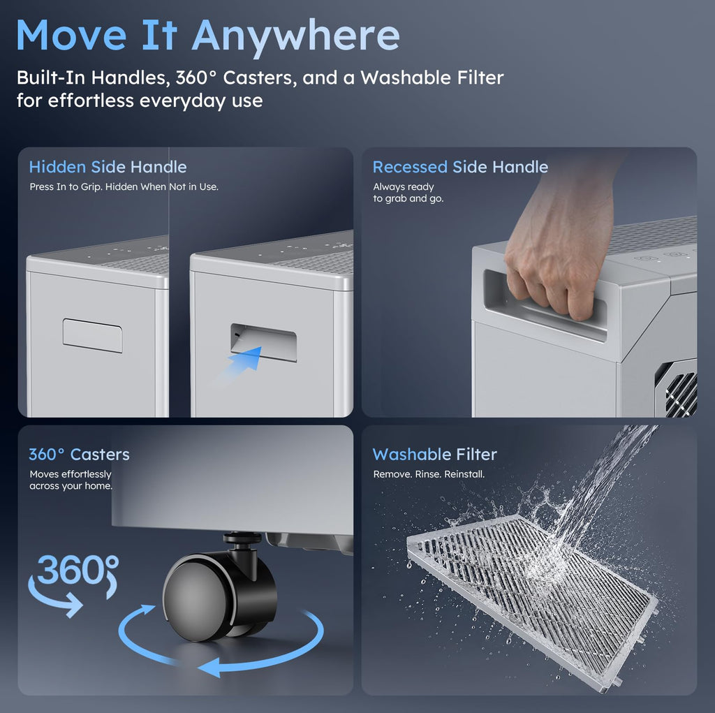 5000 Sq.Ft 100 Pint Dehumidifier with Drain Hose U512824