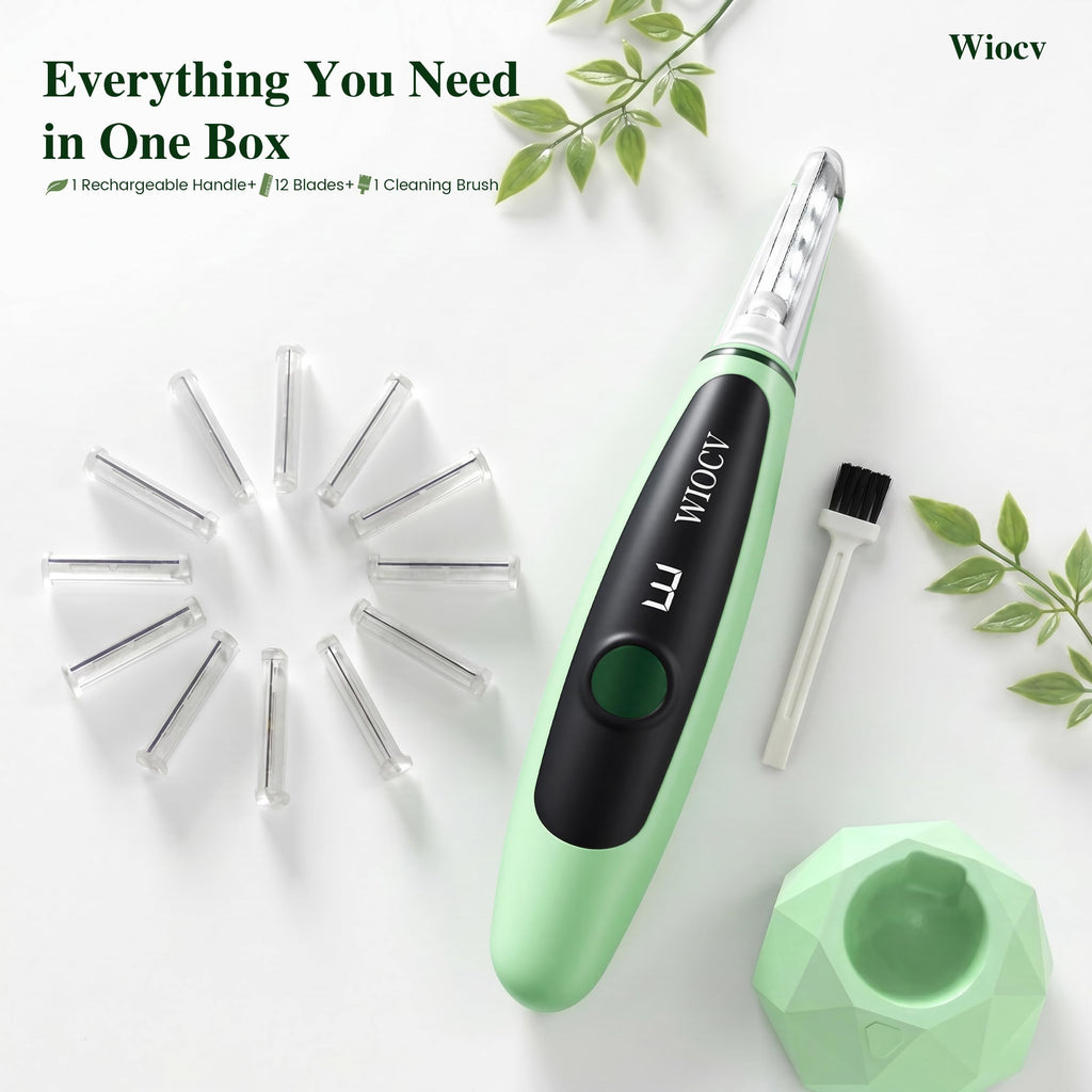 Green Electric Facial Razor G228298
