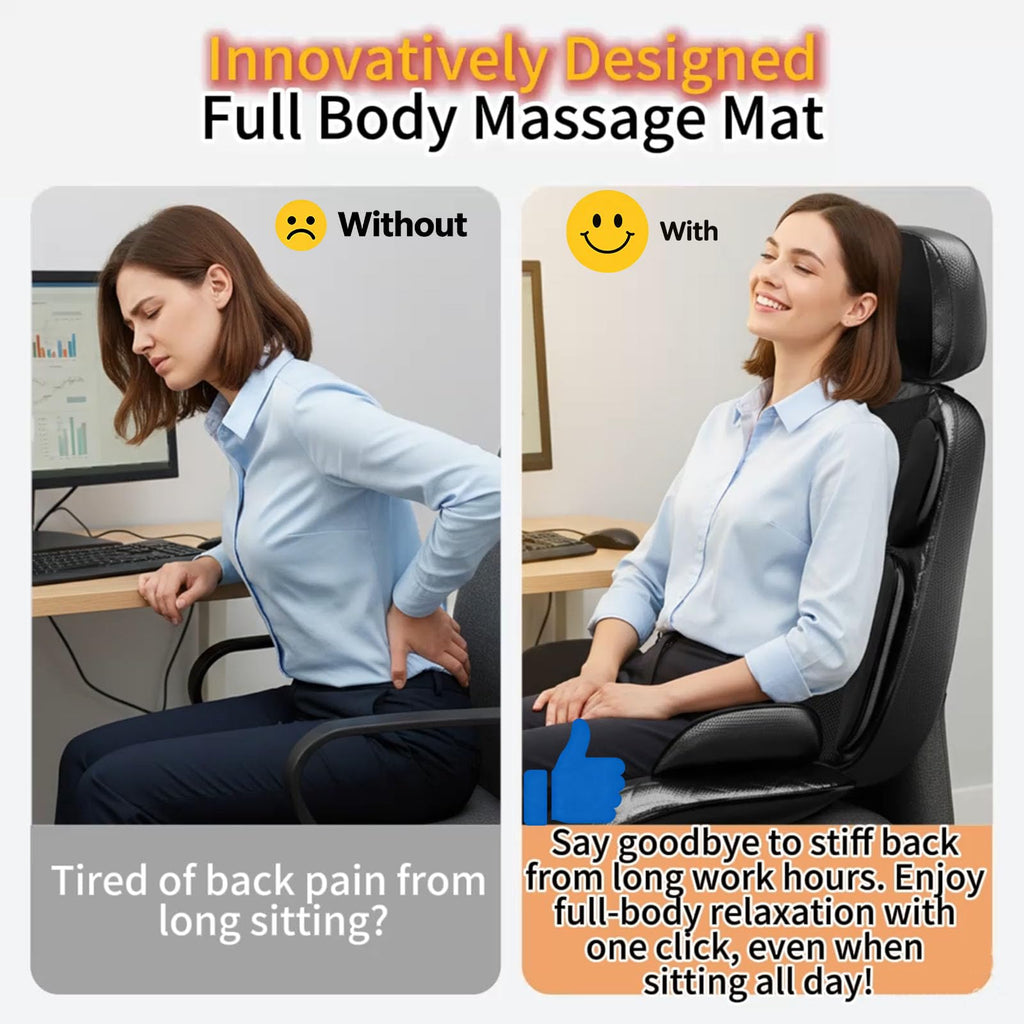 16D Electric Shiatsu Full Body Massage Mat with Foot Massager U779