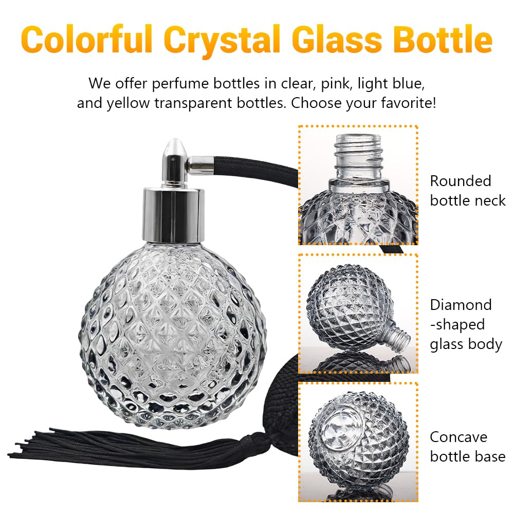 80ml Refillable Black Glass Perfume Atomizer Bottle X21878