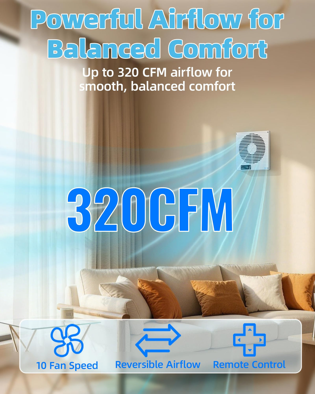 8" Room to Room Fan with Remote L89091